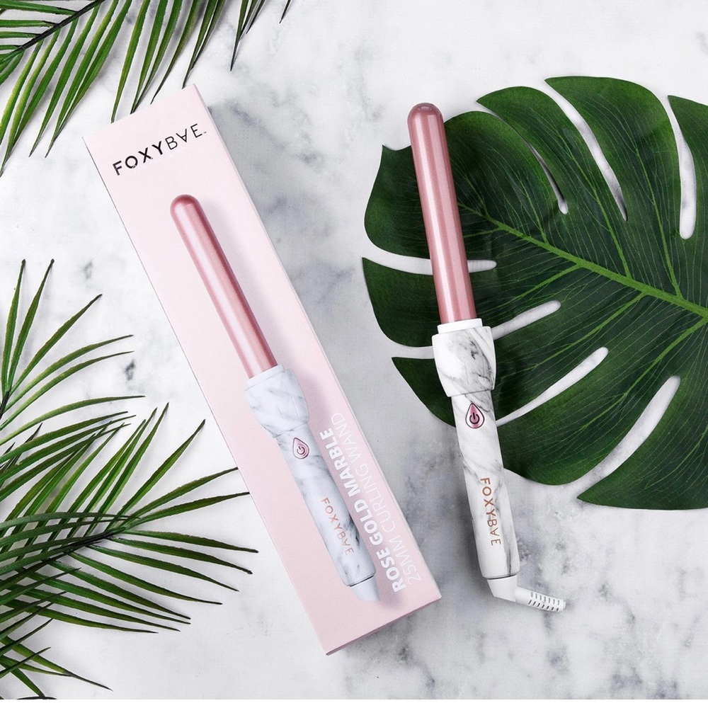 FOXYBAE Rose Gold Marble 25MM curling wand